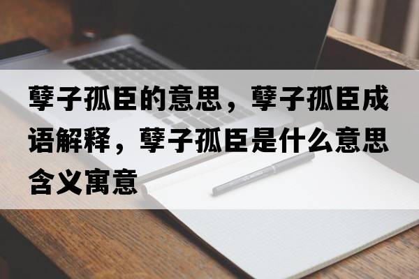 孽子孤臣的意思，孽子孤臣成語(yǔ)解釋?zhuān)踝庸鲁际鞘裁匆馑己x寓意