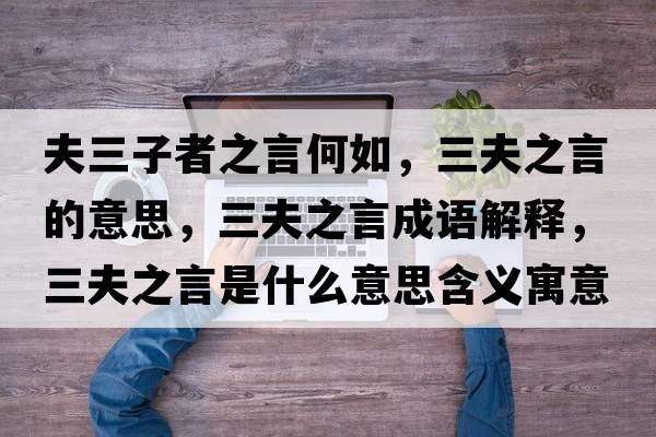 夫三子者之言何如，三夫之言的意思，三夫之言成語(yǔ)解釋?zhuān)蛑允鞘裁匆馑己x寓意