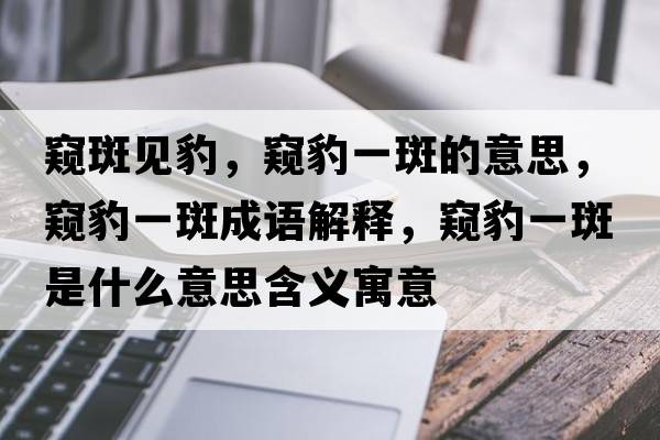 窺斑見(jiàn)豹，窺豹一斑的意思，窺豹一斑成語(yǔ)解釋?zhuān)Q豹一斑是什么意思含義寓意