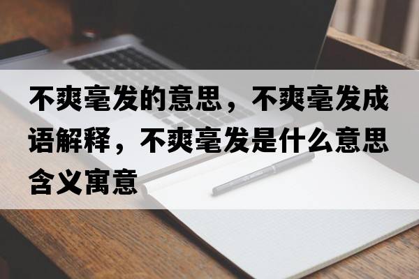 不爽毫發(fā)的意思，不爽毫發(fā)成語(yǔ)解釋?zhuān)凰涟l(fā)是什么意思含義寓意