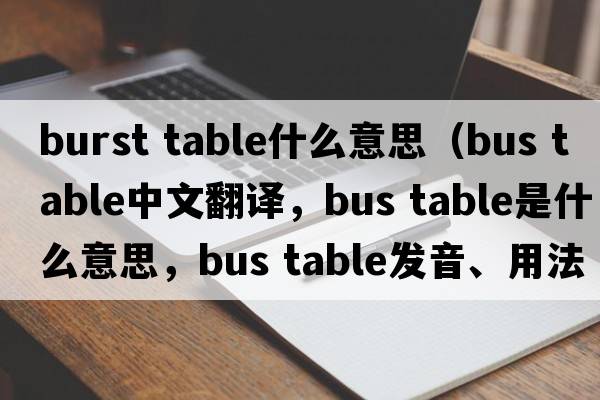 burst table什么意思（bus table中文翻譯，bus table是什么意思，bus table發(fā)音、用法及例句）